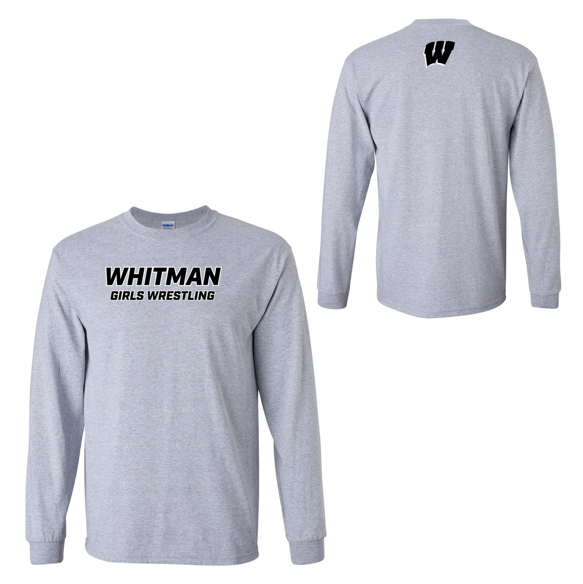 Whitman Women's Wrestling Gildan Ultra Cotton Long Sleeve Shirt