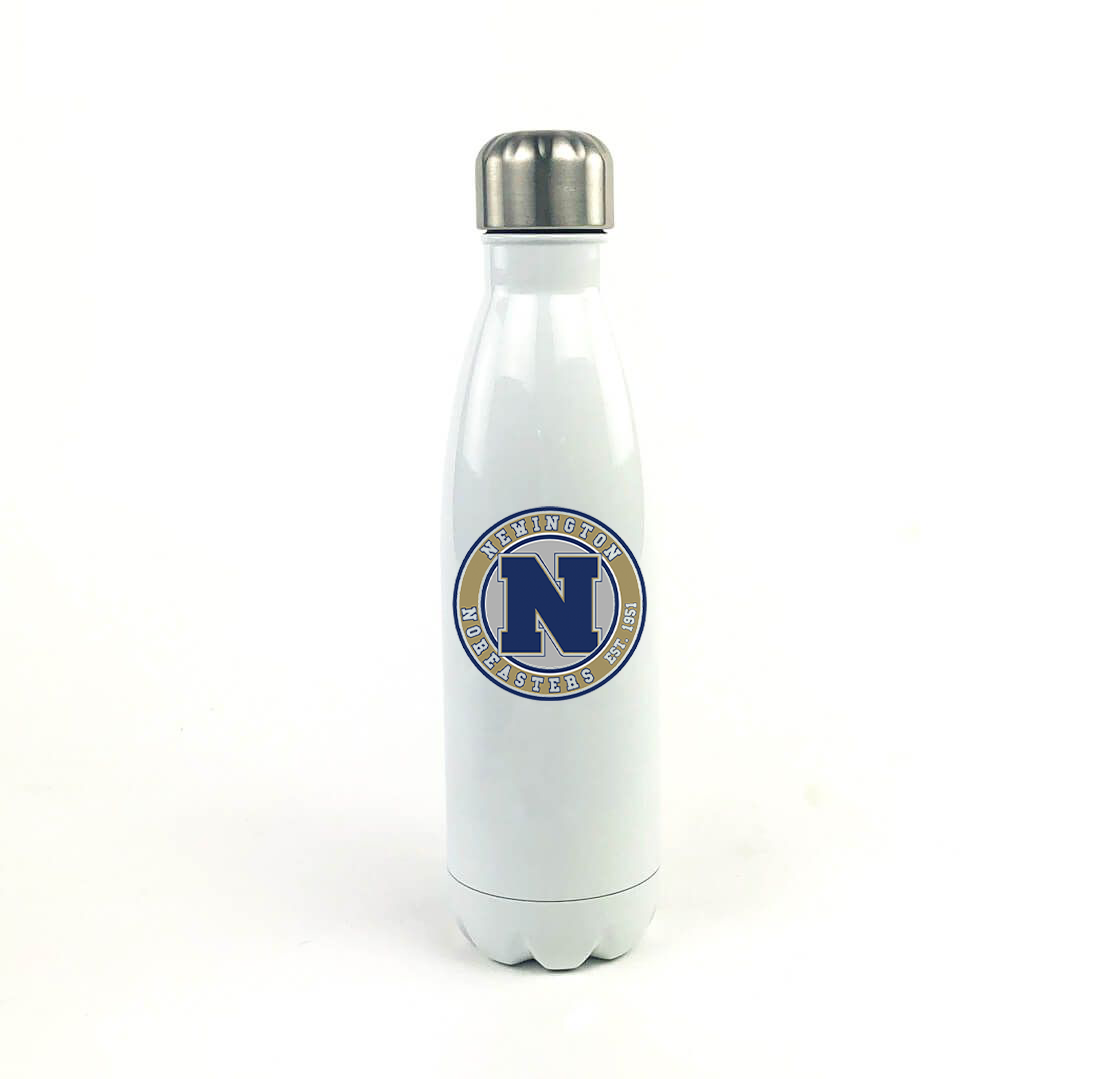 Newington HS Football 17 Oz. White Stainless Steel Water Bottle