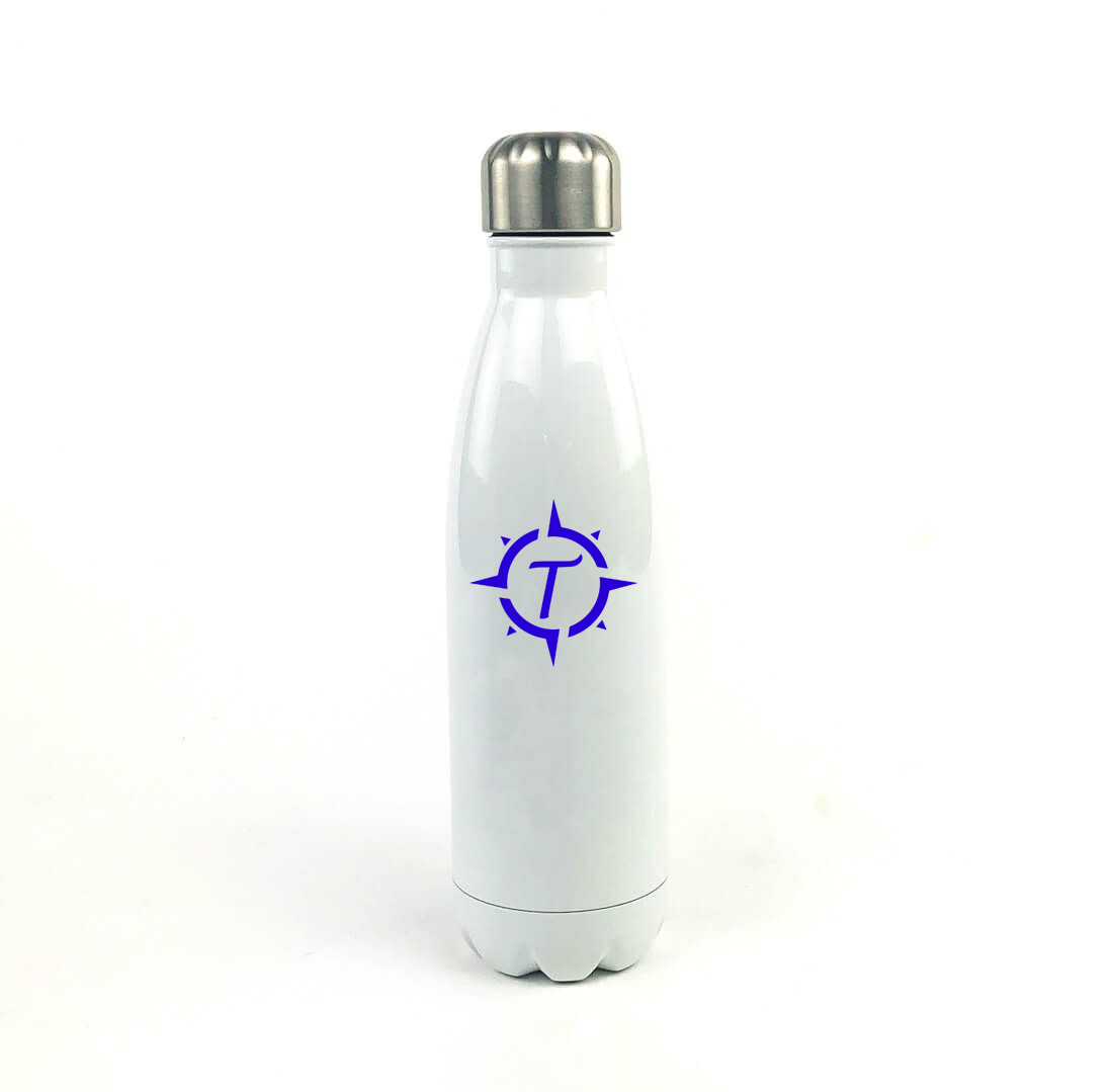 Talleyville Travel Softball 17 Oz. White Stainless Steel Water Bottle