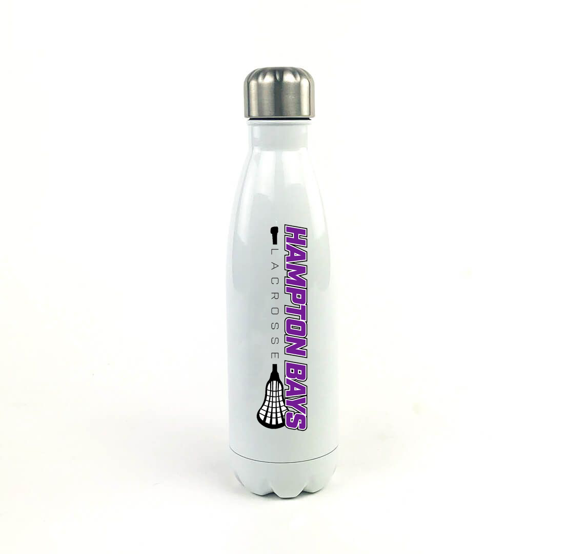 Hampton Bays Lacrosse 17 Oz. White Stainless Steel Water Bottle