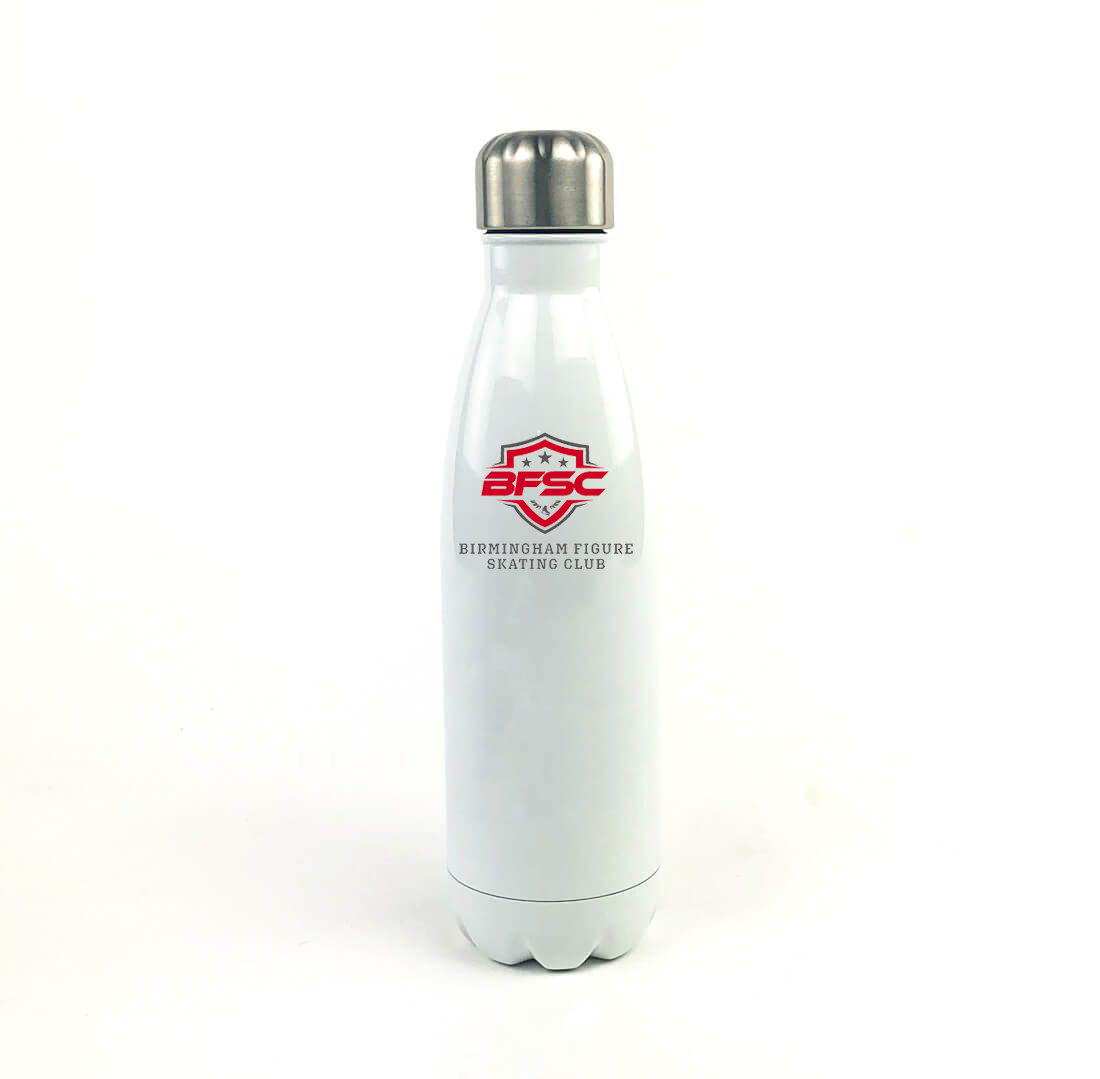 Birmingham Figure Skating Club 17 Oz. White Stainless Steel Water Bottle