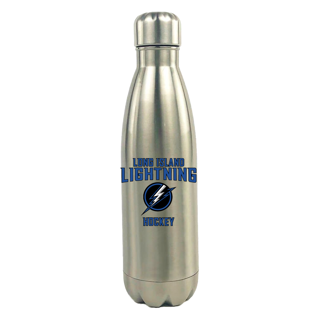 Long Island Lightning Hockey Stainless Steel Water Bottle