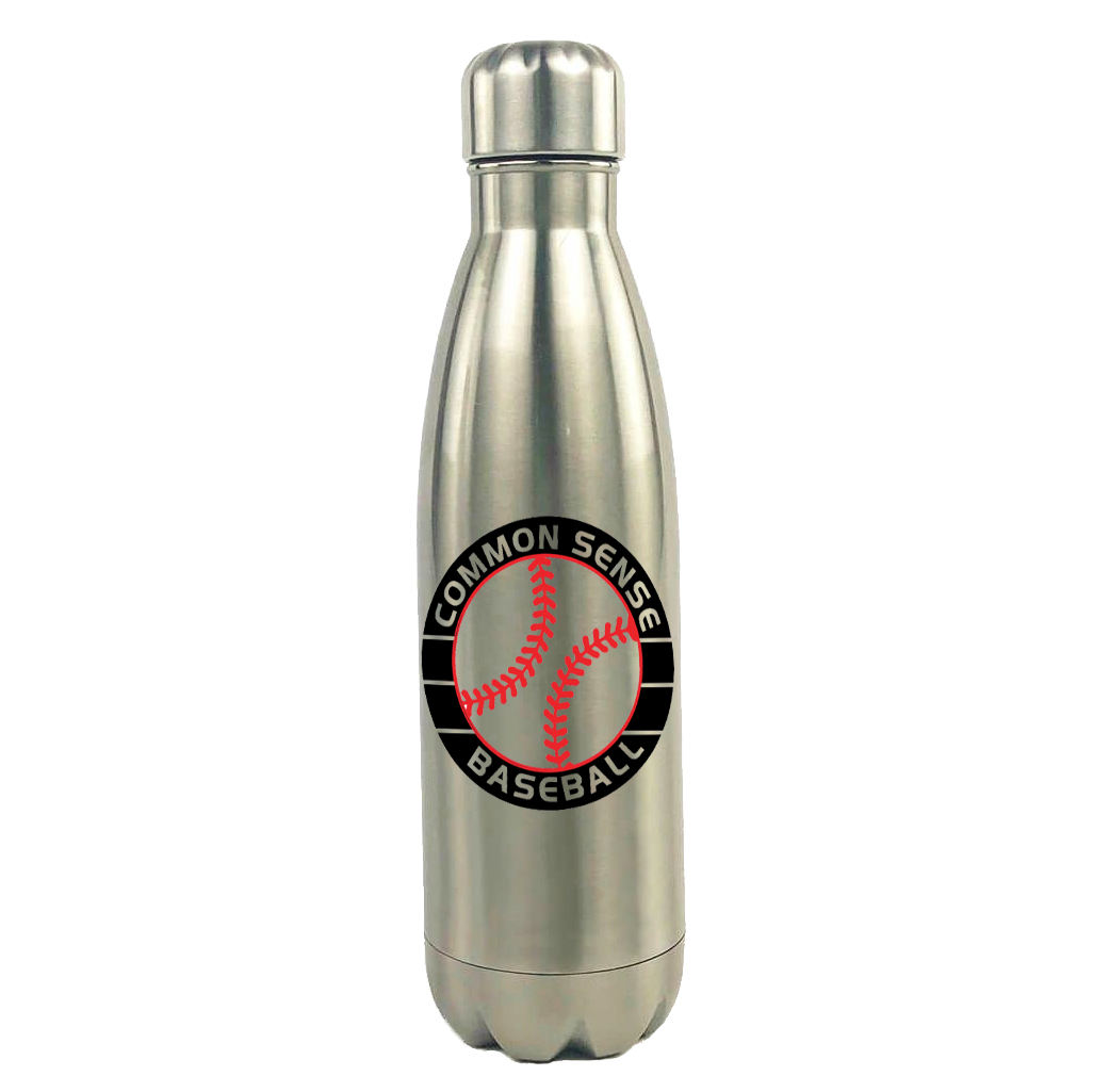 Common Sense Baseball Stainless Steel Water Bottle