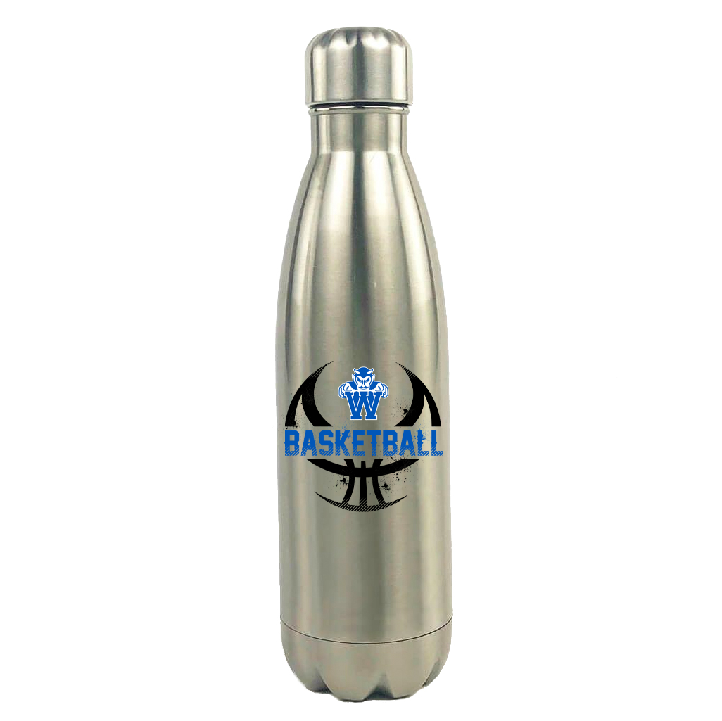 Westfield HS Basketball Stainless Steel Water Bottle