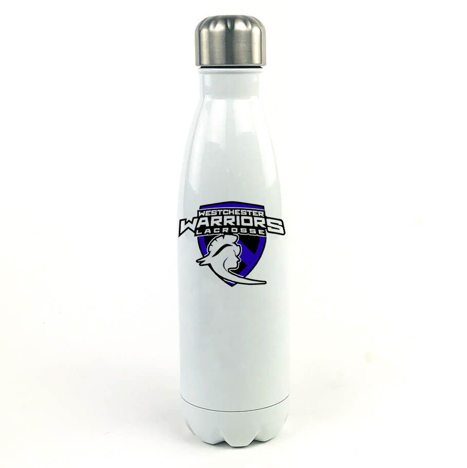 Westchester Warriors Girls Lacrosse 17 Oz. White Stainless Steel Water Bottle