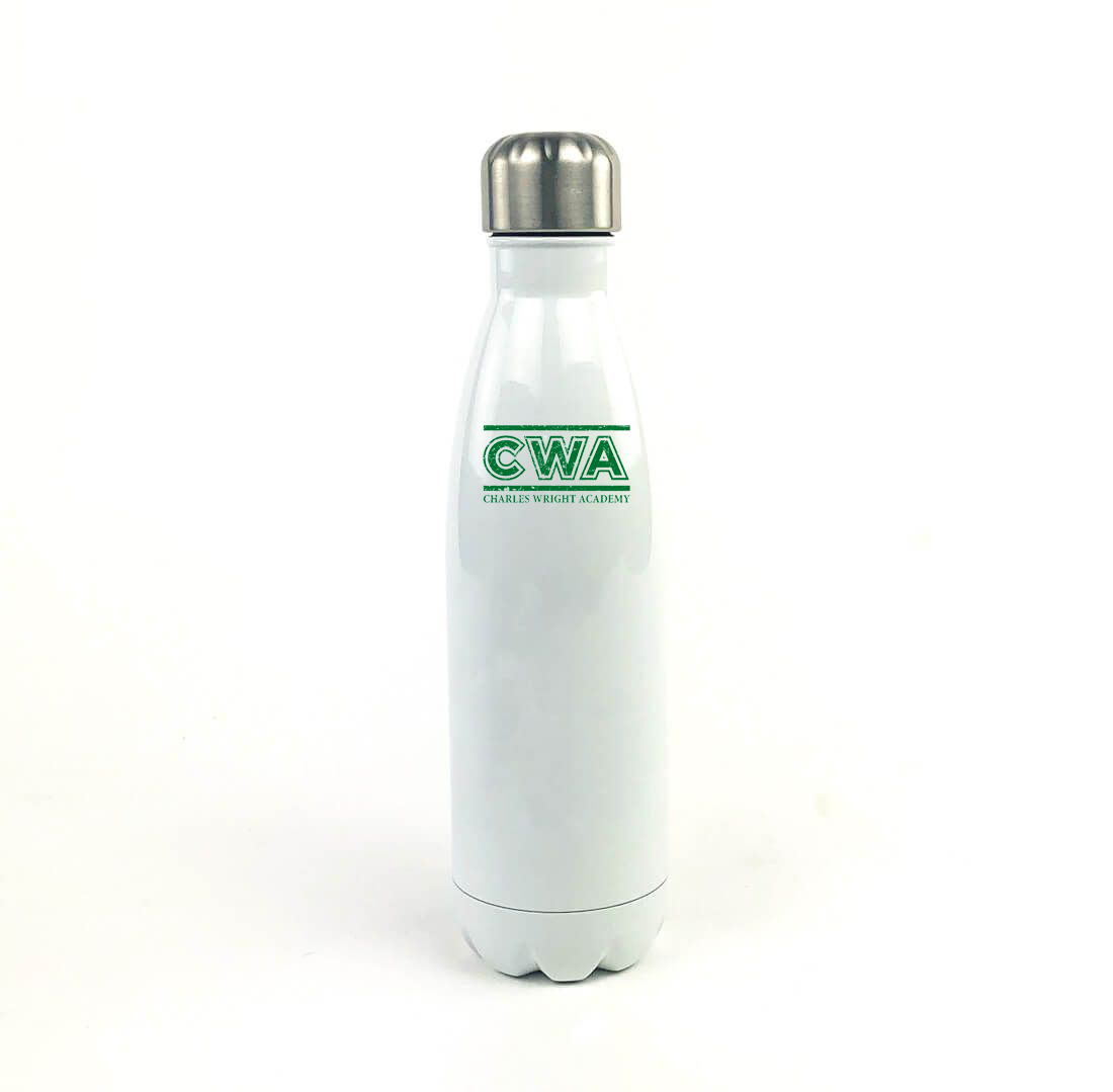 Charles Wright Academy 17 Oz. White Stainless Steel Water Bottle