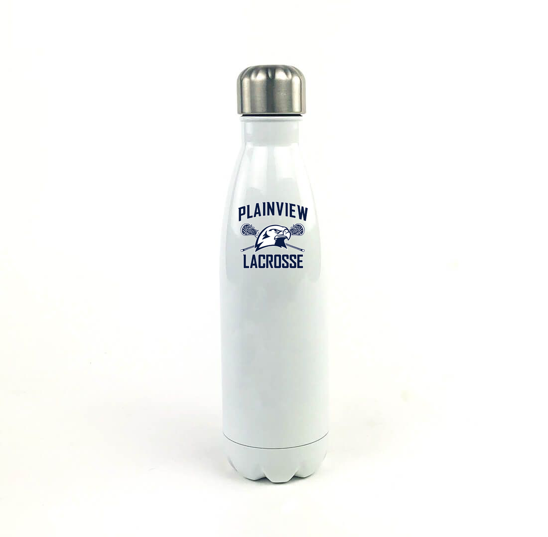 Plainview PAL Lacrosse 17 Oz. White Stainless Steel Water Bottle