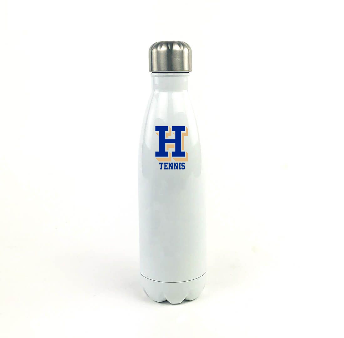 Hamilton College Tennis 17 Oz. White Stainless Steel Water Bottle