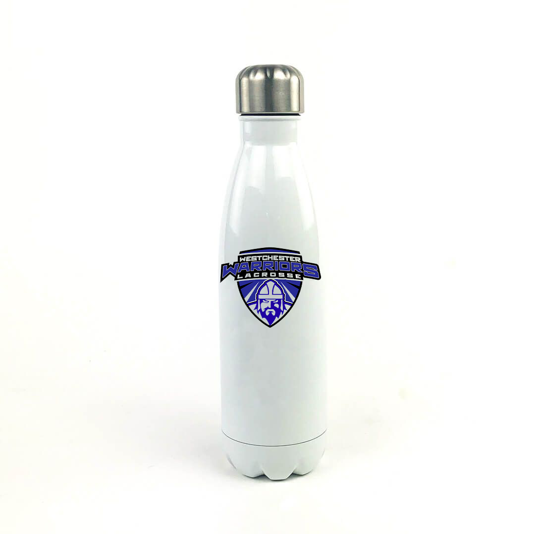 Westchester Warriors Boys Lacrosse 17 Oz. White Stainless Steel Water Bottle