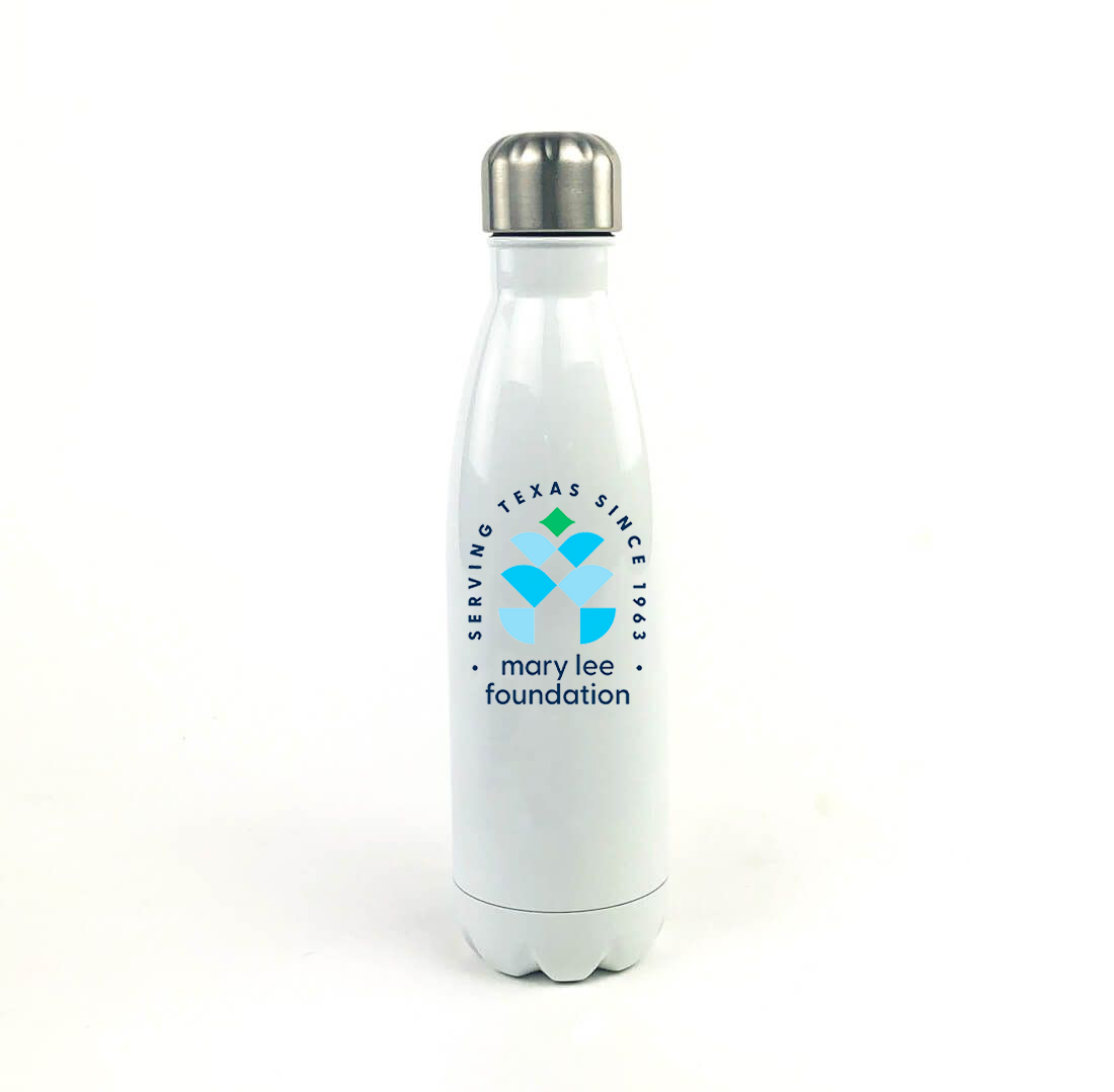 Mary Lee Foundation 17 Oz. White Stainless Steel Water Bottle