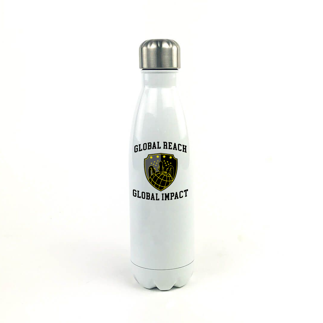 11th Cyber Battalion 17 Oz. White Stainless Steel Water Bottle