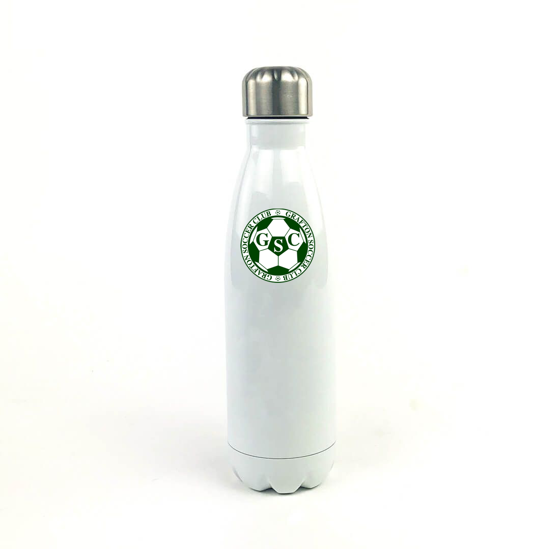 Grafton Youth Soccer Club 17 Oz. White Stainless Steel Water Bottle