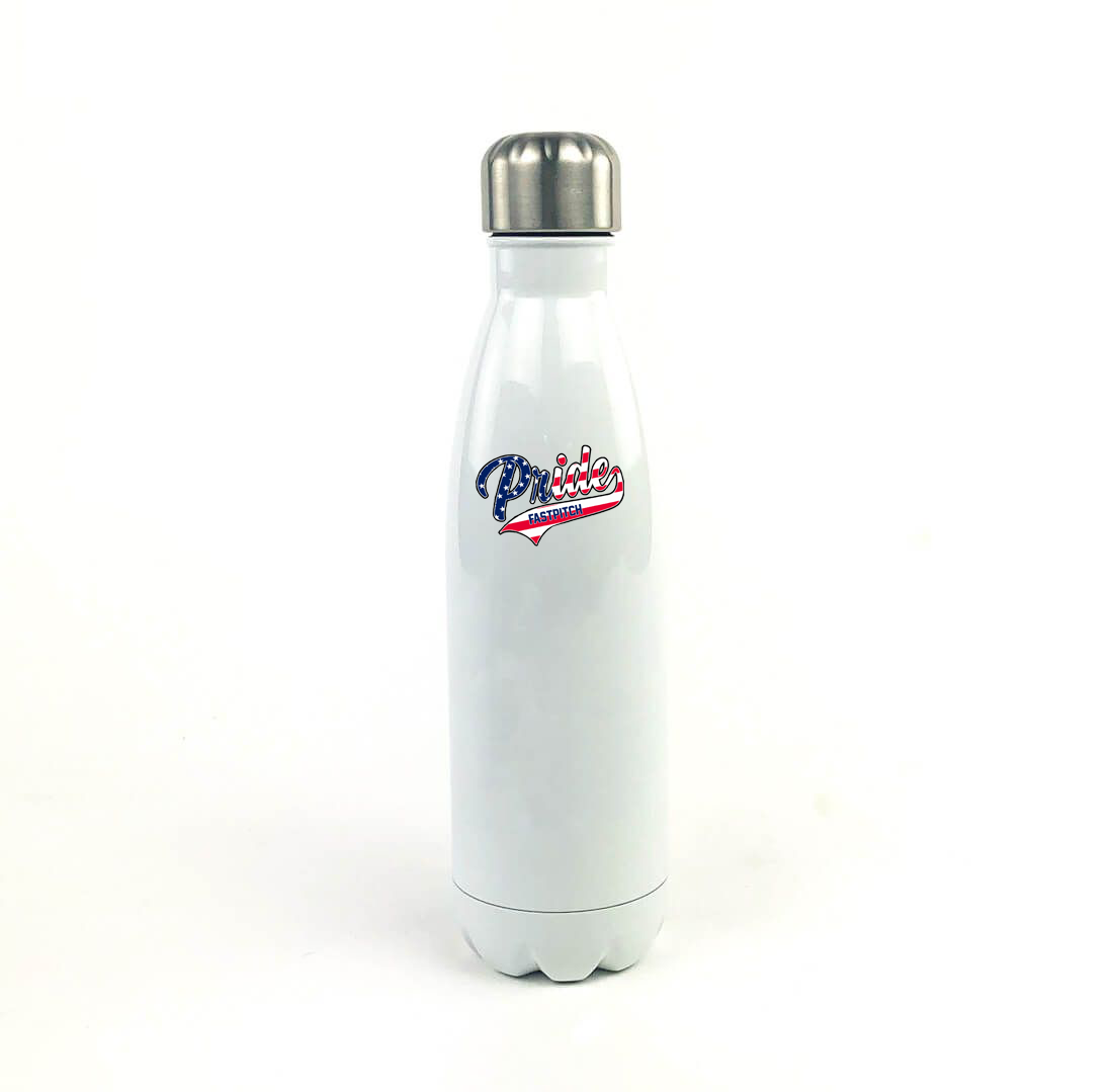 Long Island Pride Fastpitch 17 Oz. White Stainless Steel Water Bottle