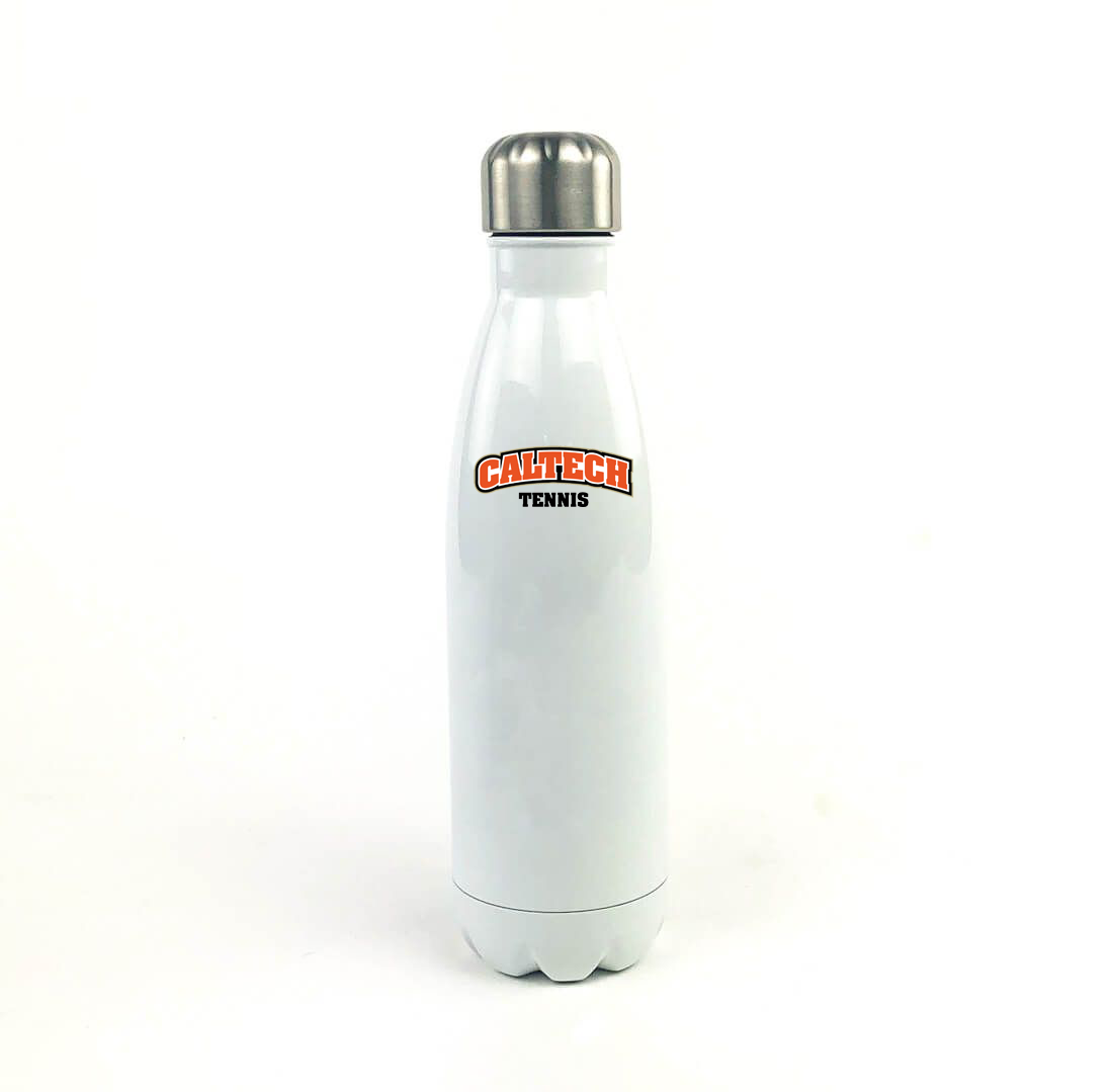 Cal Tech Tennis 17 Oz. White Stainless Steel Water Bottle