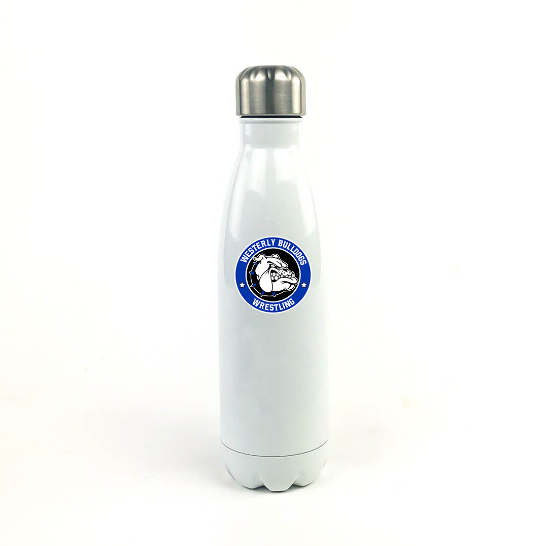 Westerly Wrestling Club 17 Oz. White Stainless Steel Water Bottle