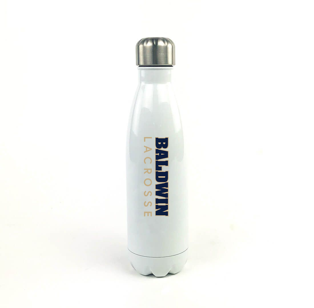 Baldwin HS Girls Lacrosse 17 Oz. White Stainless Steel Water Bottle