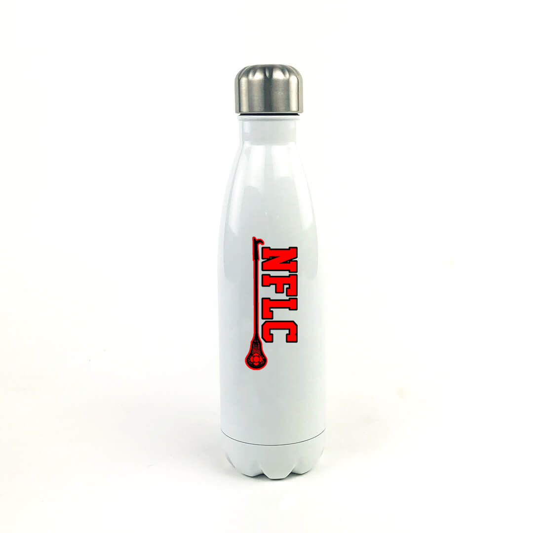 Nassau Fire Lacrosse Club 17 Oz. White Stainless Steel Water Bottle