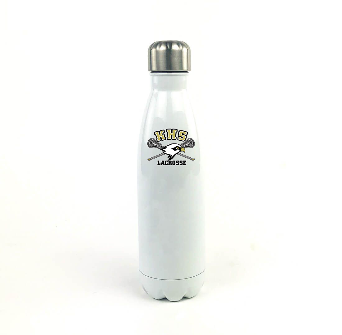 Kennett Lacrosse 17 Oz. White Stainless Steel Water Bottle