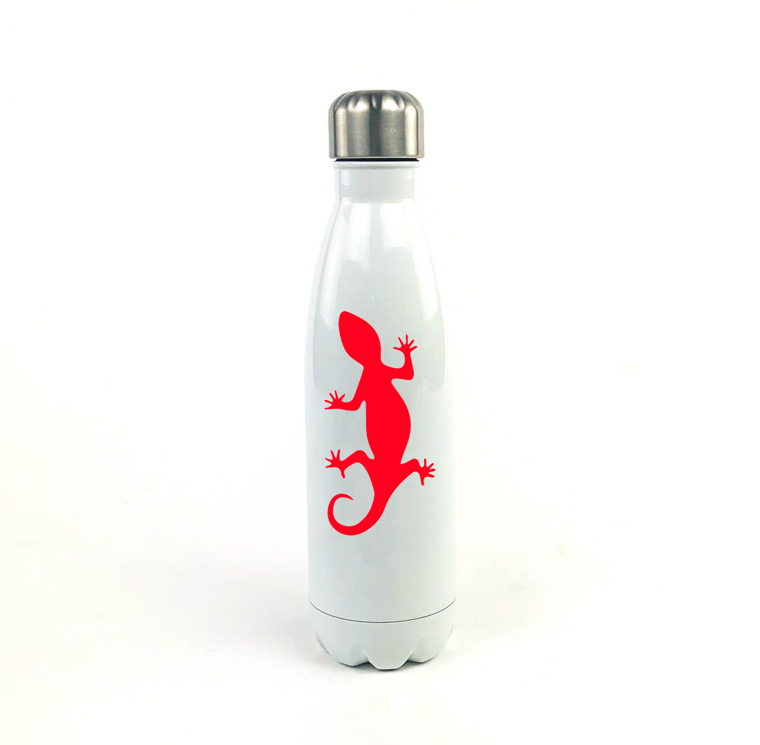 Team Red Lizard  17 Oz. White Stainless Steel Water Bottle