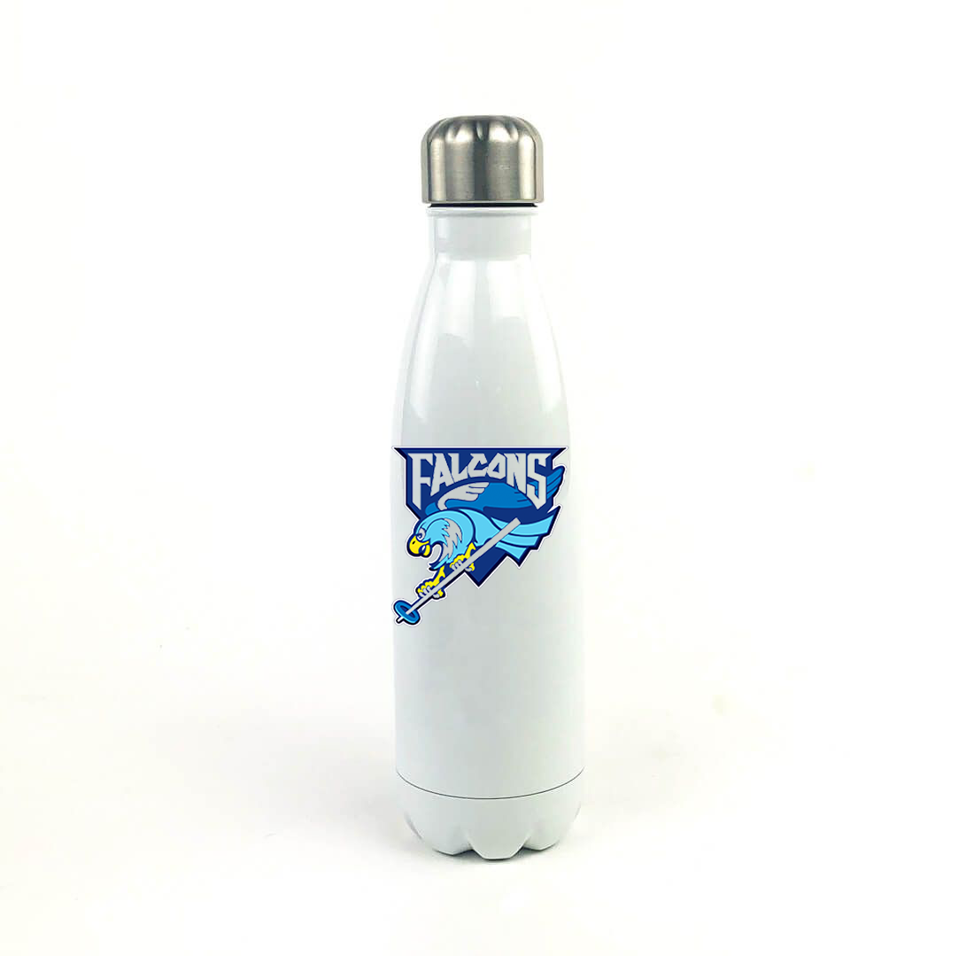 Falcons Ringettes 17 Oz. White Stainless Steel Water Bottle