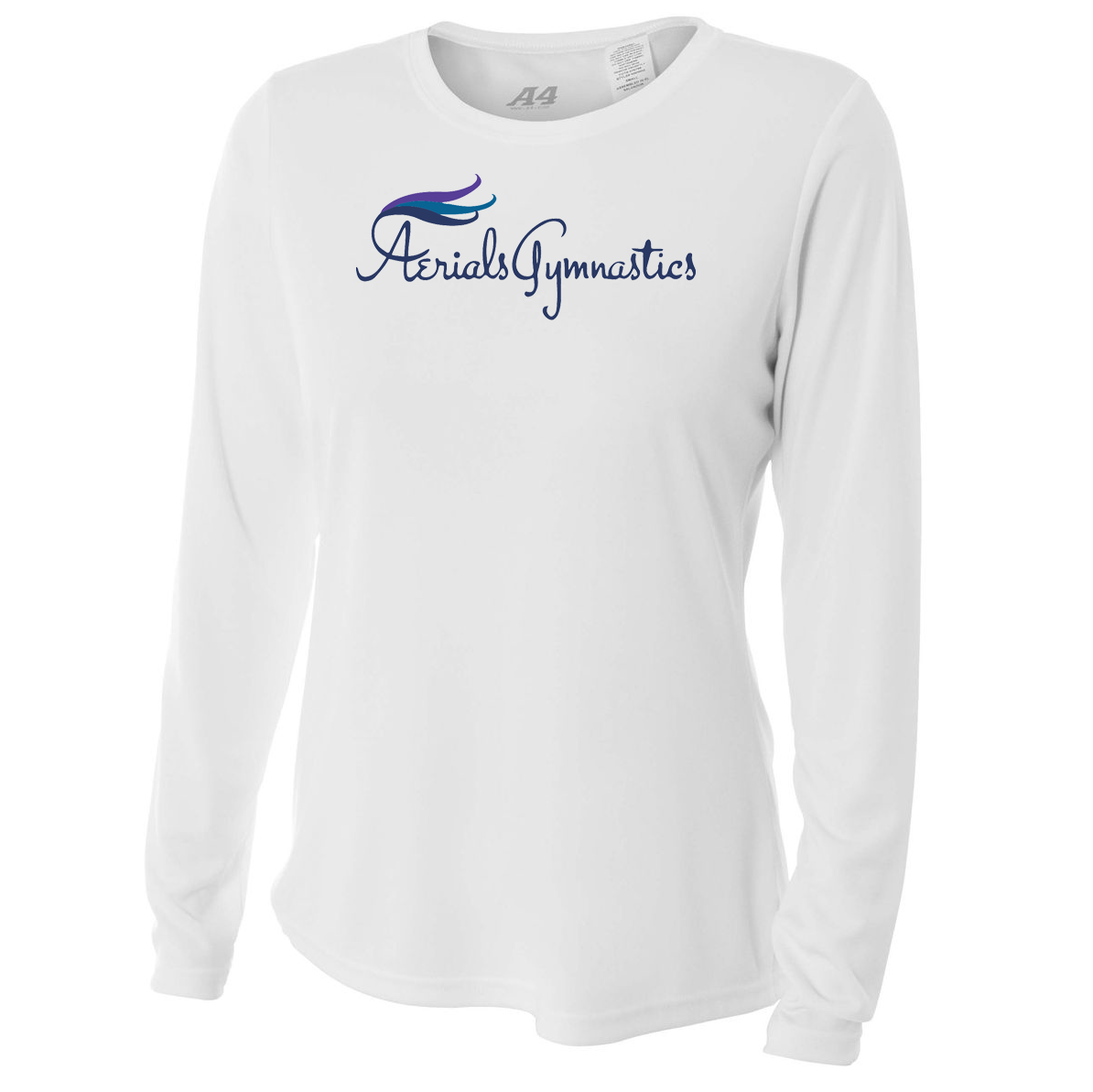 Aerials Gymnastics A4 Women's Long Sleeve Performance Crew (Available in Youth Sizes)