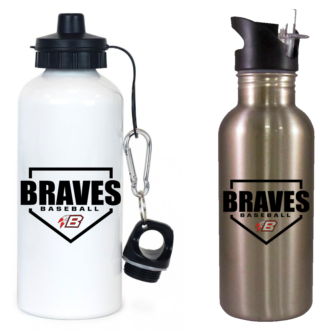 Braves Youth Baseball Team Water Bottle