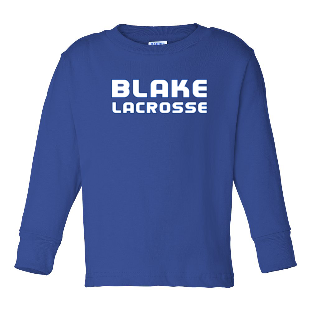 Blake Lacrosse Rabbit Skins Toddler Long Sleeve Cotton Tee