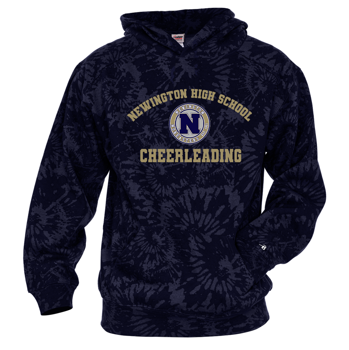 Newington HS Cheer Tie-Dye Hoodie