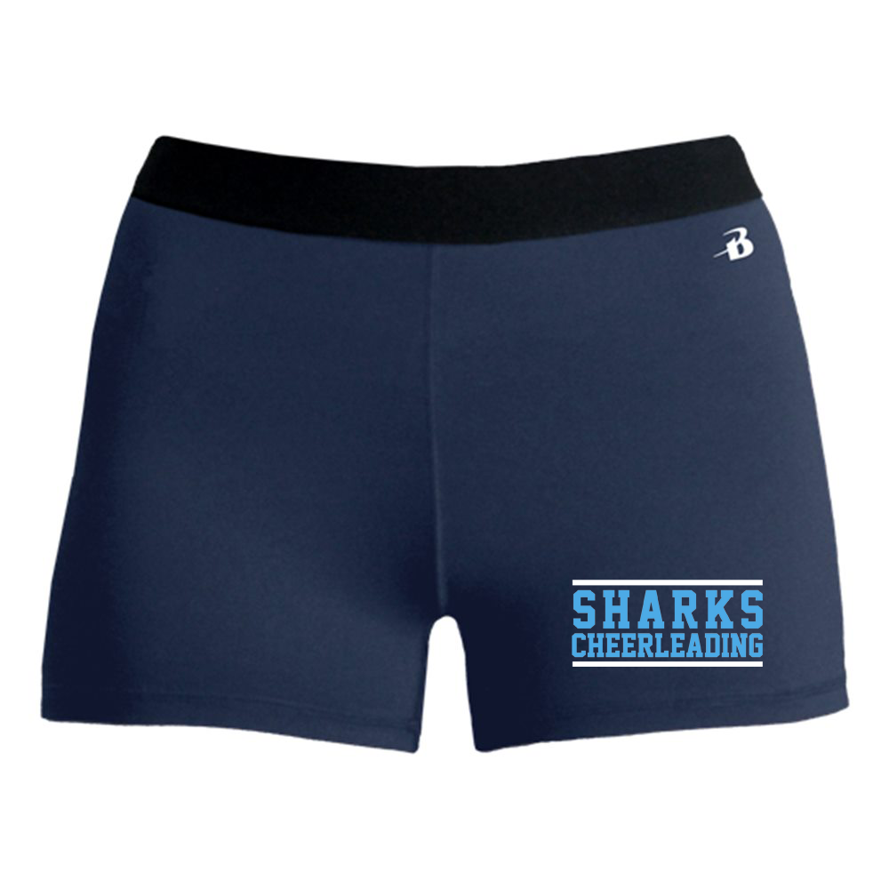 Sharks Cheerleading Girls' Pro-Compression Shorts