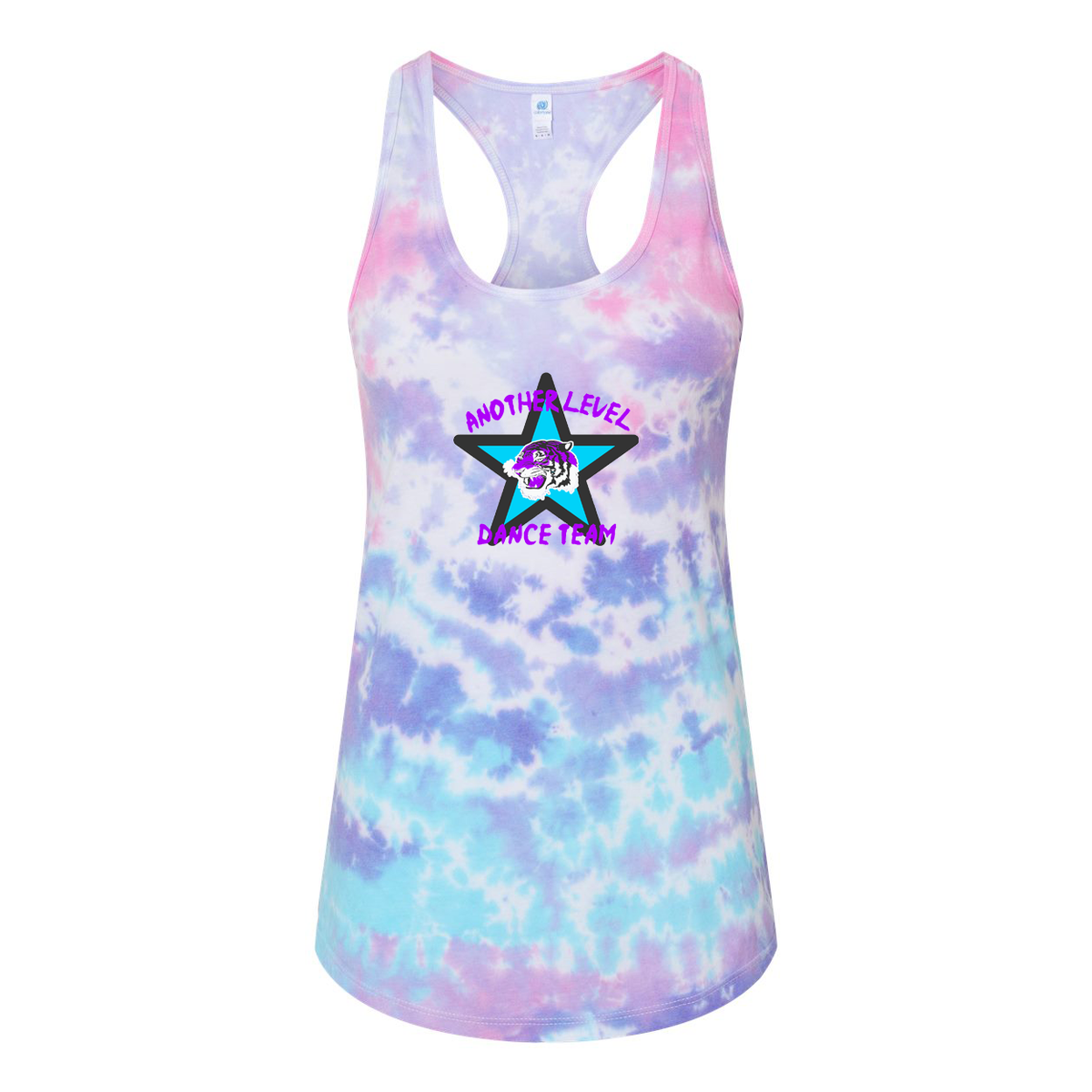 Another Level Dance Team Tie-Dyed Racerback Tank Top