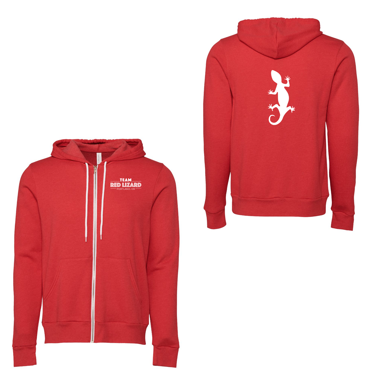 Team Red Lizard Unisex Fleece Full-Zip Hoodie