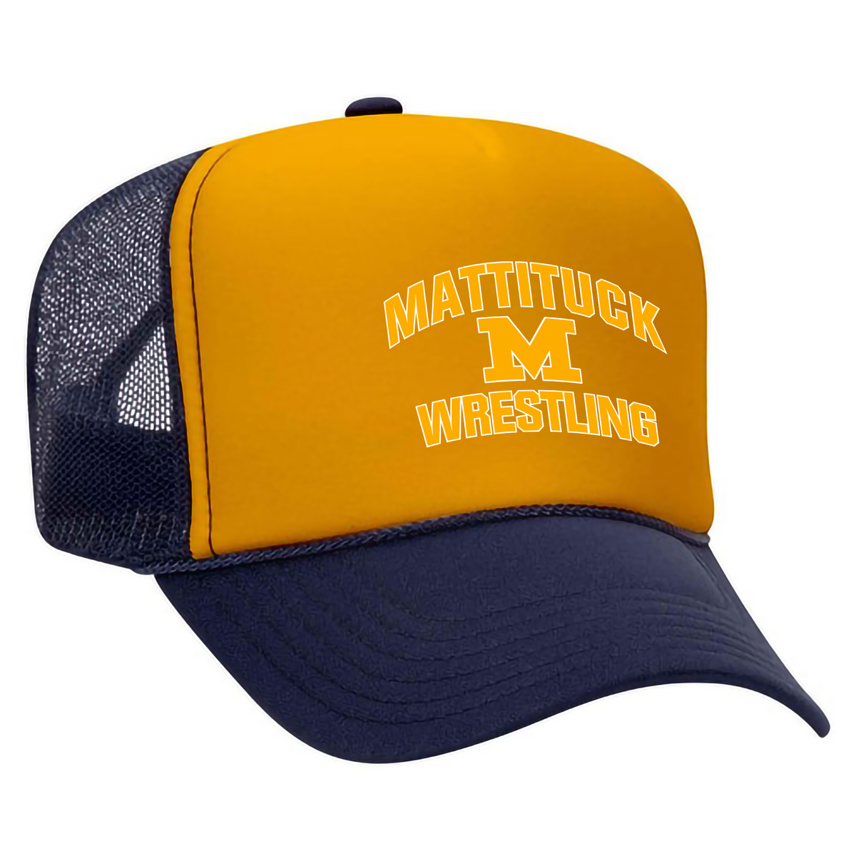 Mattituck Wrestling High Crown Mesh Back Trucker