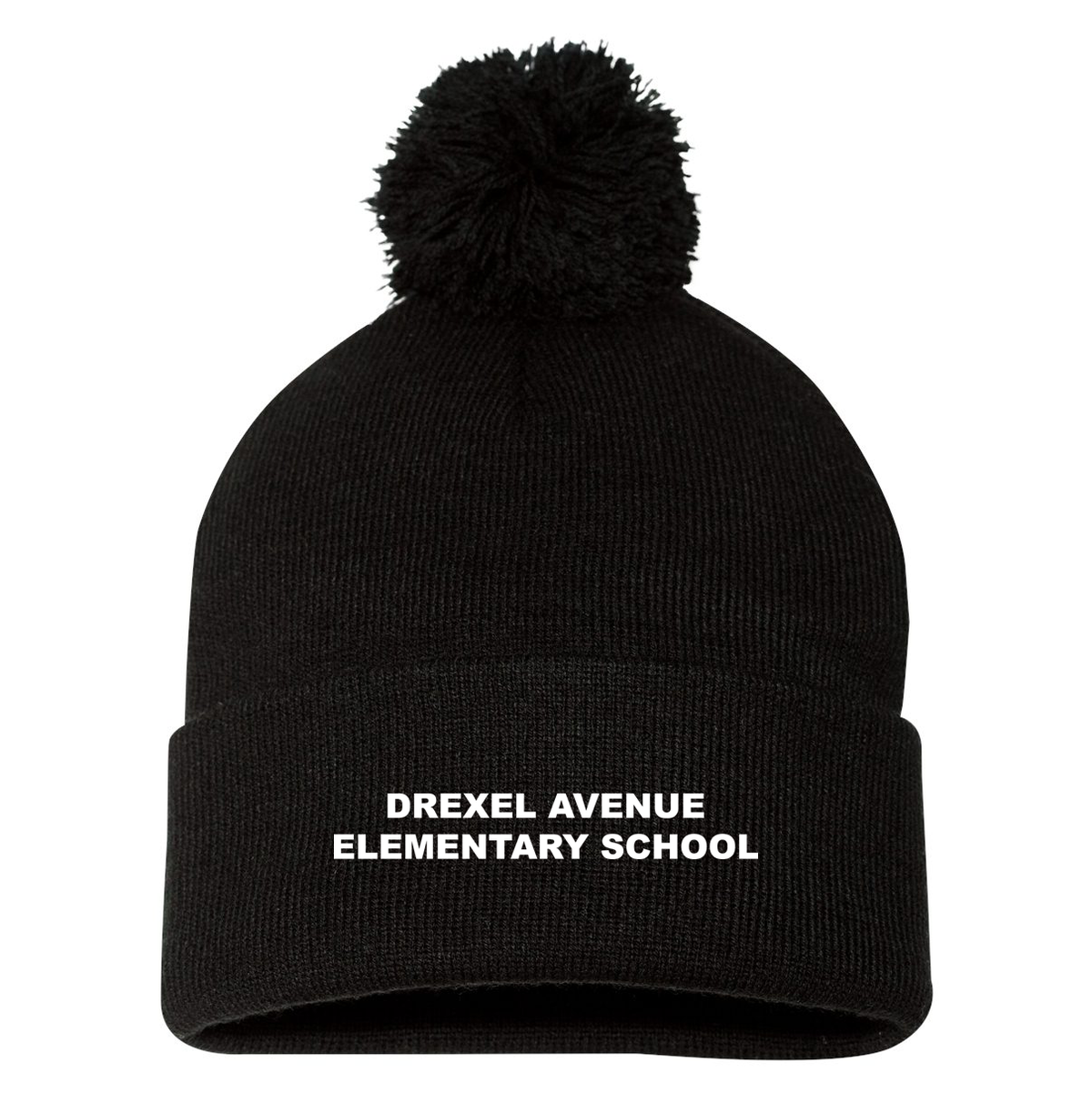 Drexel Avenue Elementary School Sportsman Pom-Pom Beanie