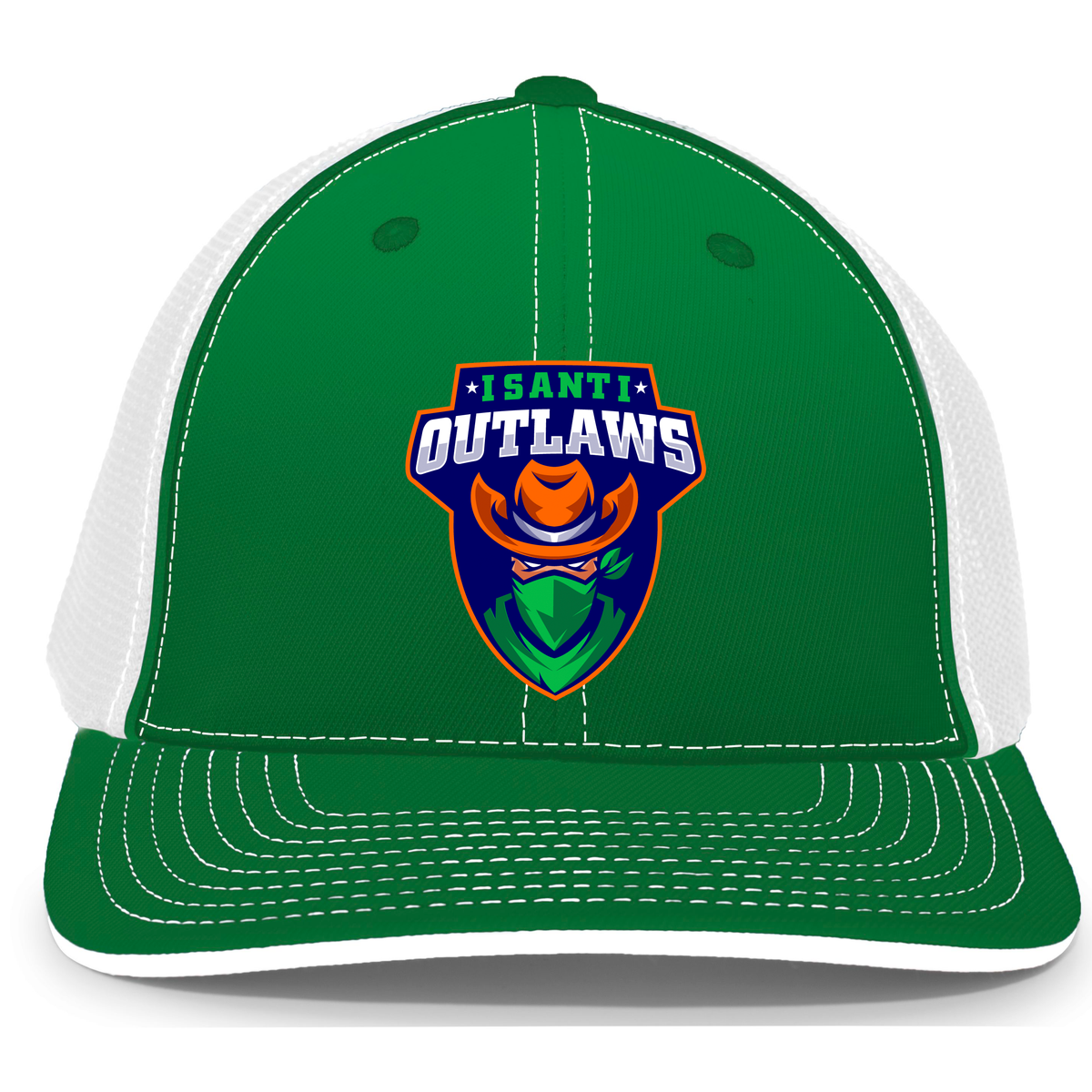 Isanti Outlaws Pacific Headwear Flexfit Trucker-3D Puff