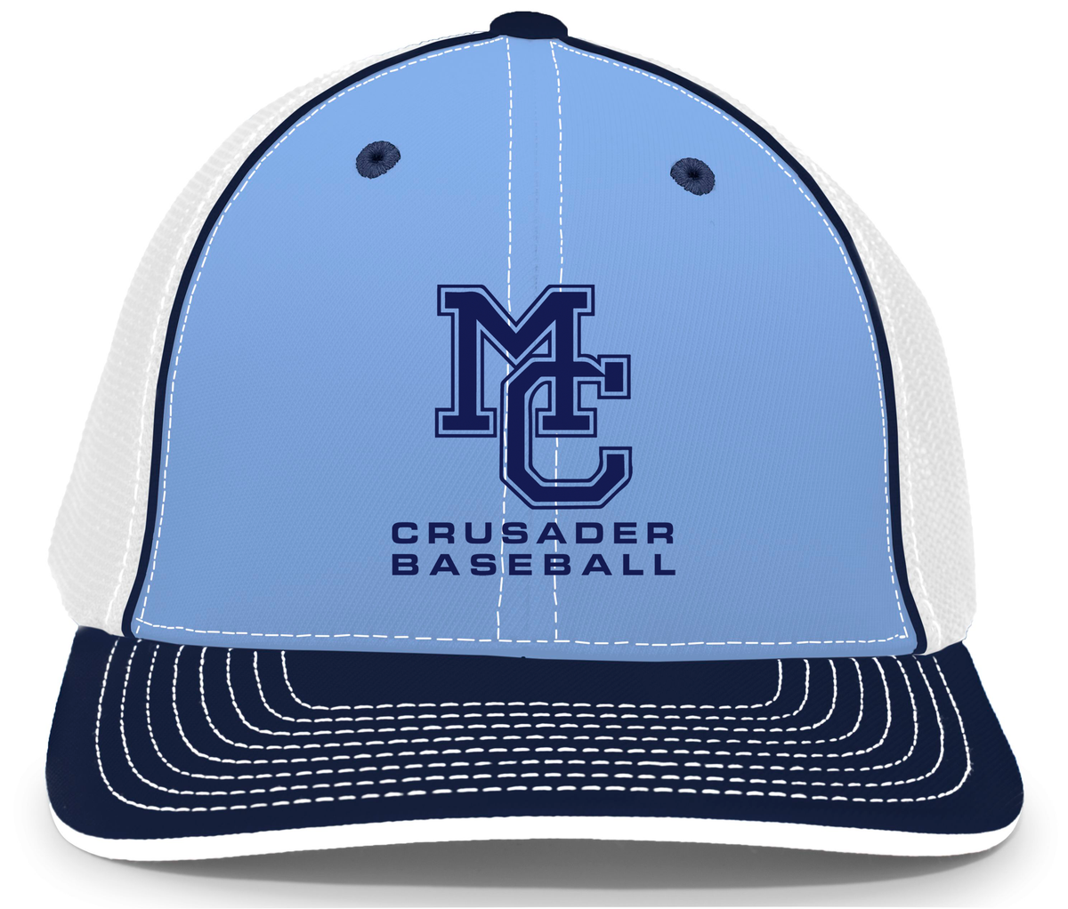 Morris Catholic Crusaders Baseball Pacific Headwear Flexfit Trucker