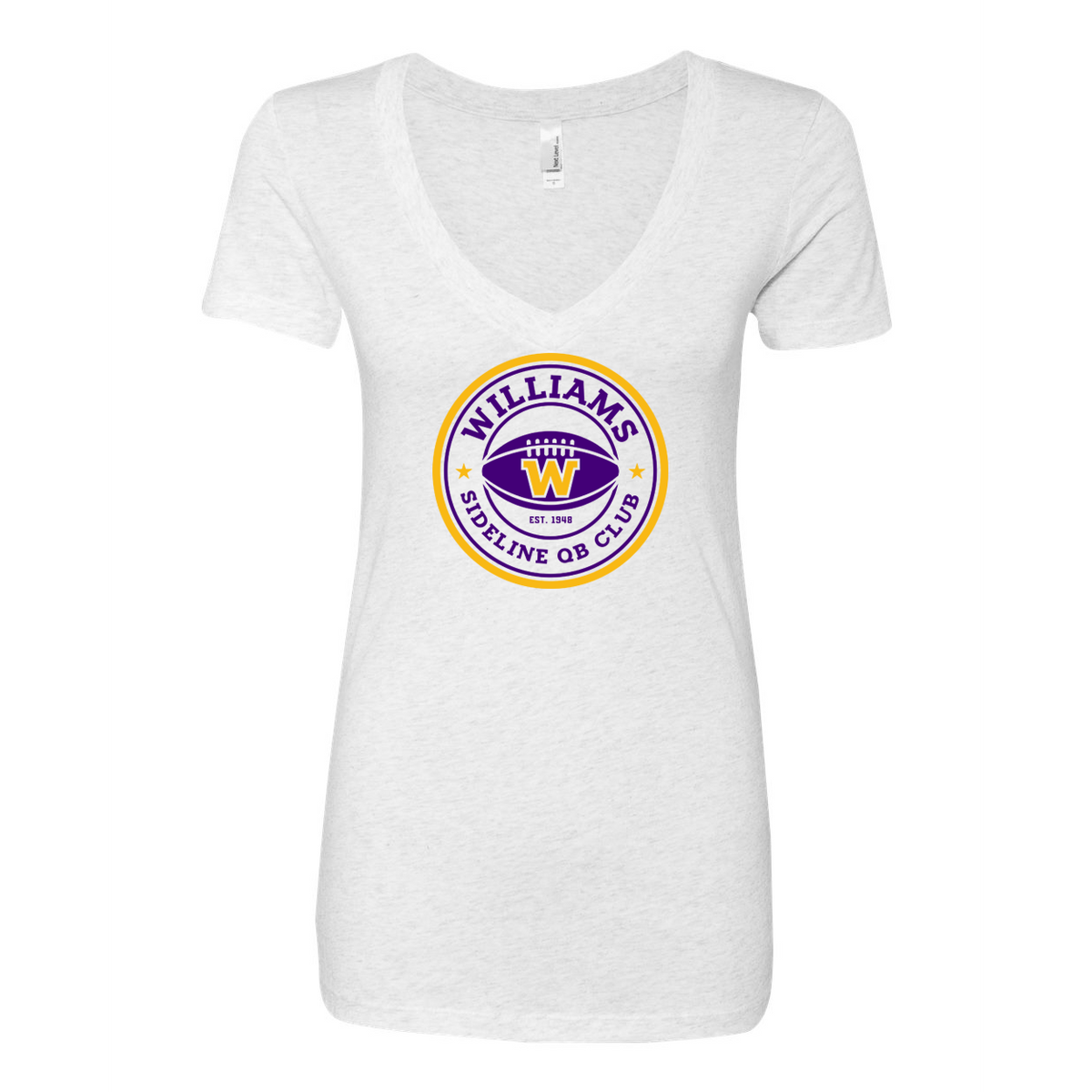 Williams College QB Club Next Level Women's Triblend Short Sleeve V Neck