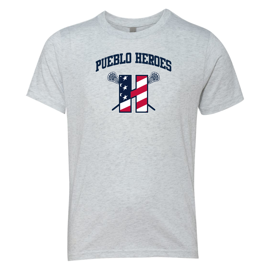 Pueblo Heroes Lacrosse Next Level Triblend Short Sleeve Crew