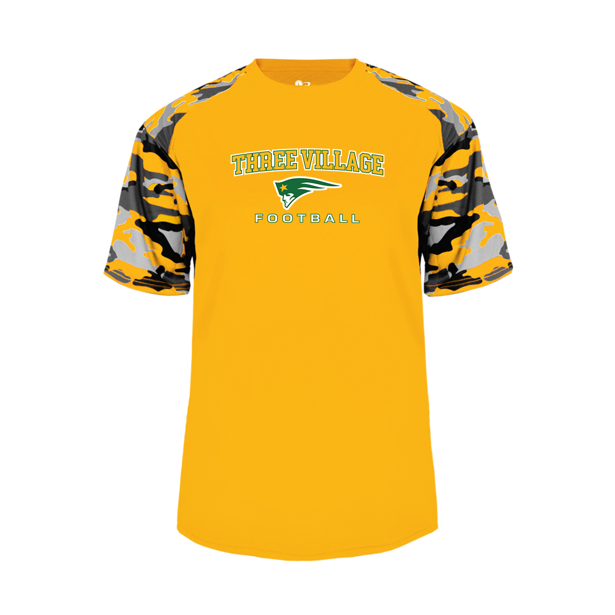 Three Village Football Camo Sport tee