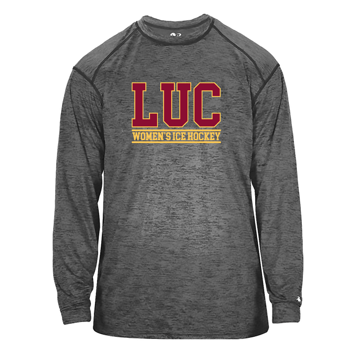 LUC Women's Ice Hockey Tonal Blend Log Sleeve Tee