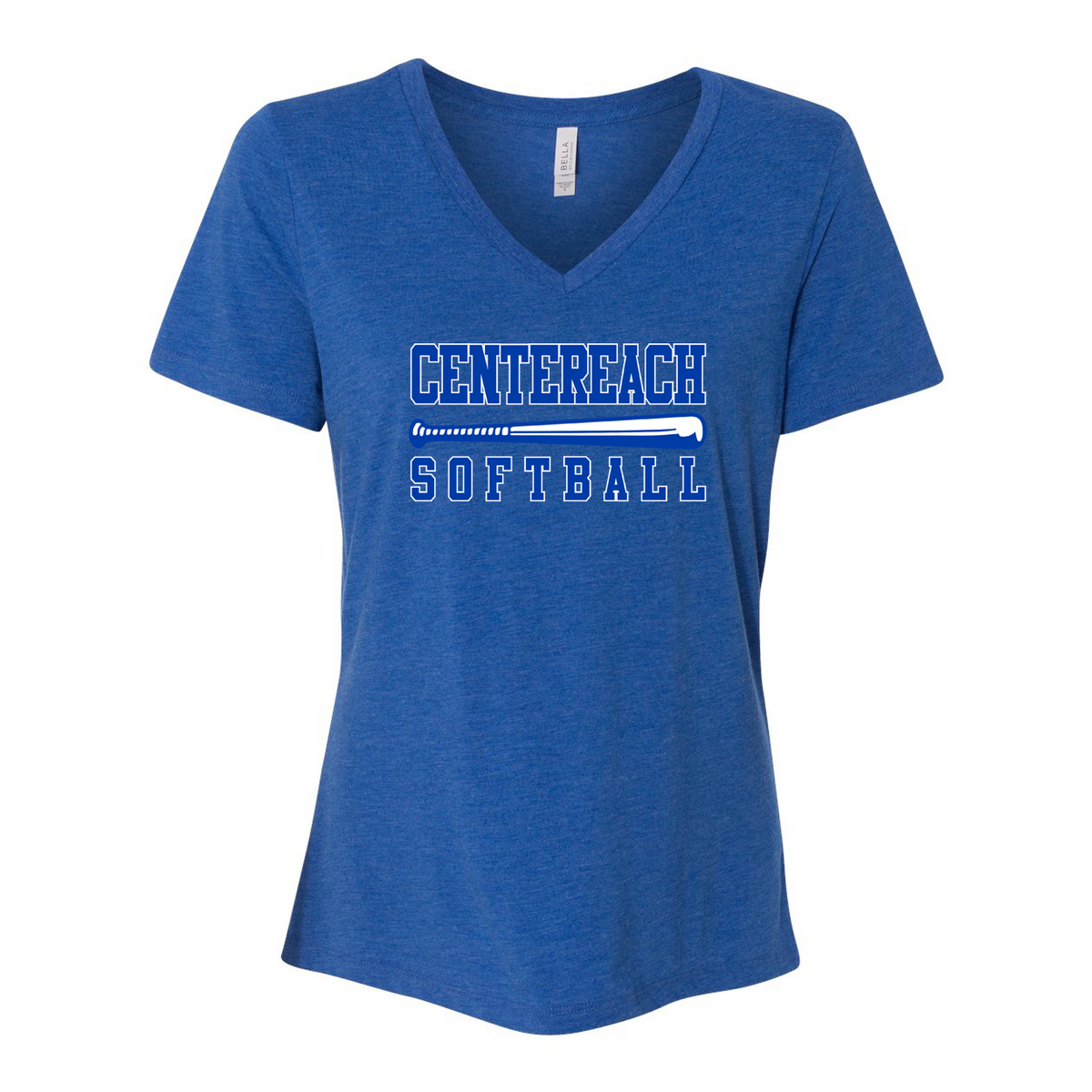 Centereach Softball BELLA + CANVAS Women’s Relaxed Jersey V-Neck Tee