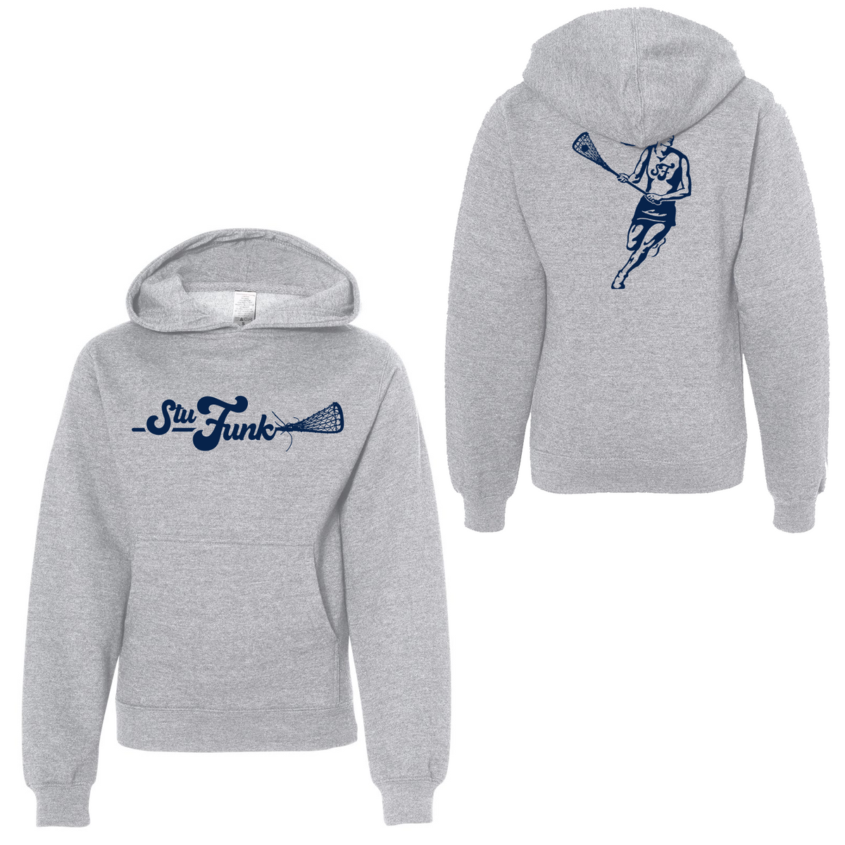 StuFunk Lacrosse Youth Midweight Hooded Sweatshirt