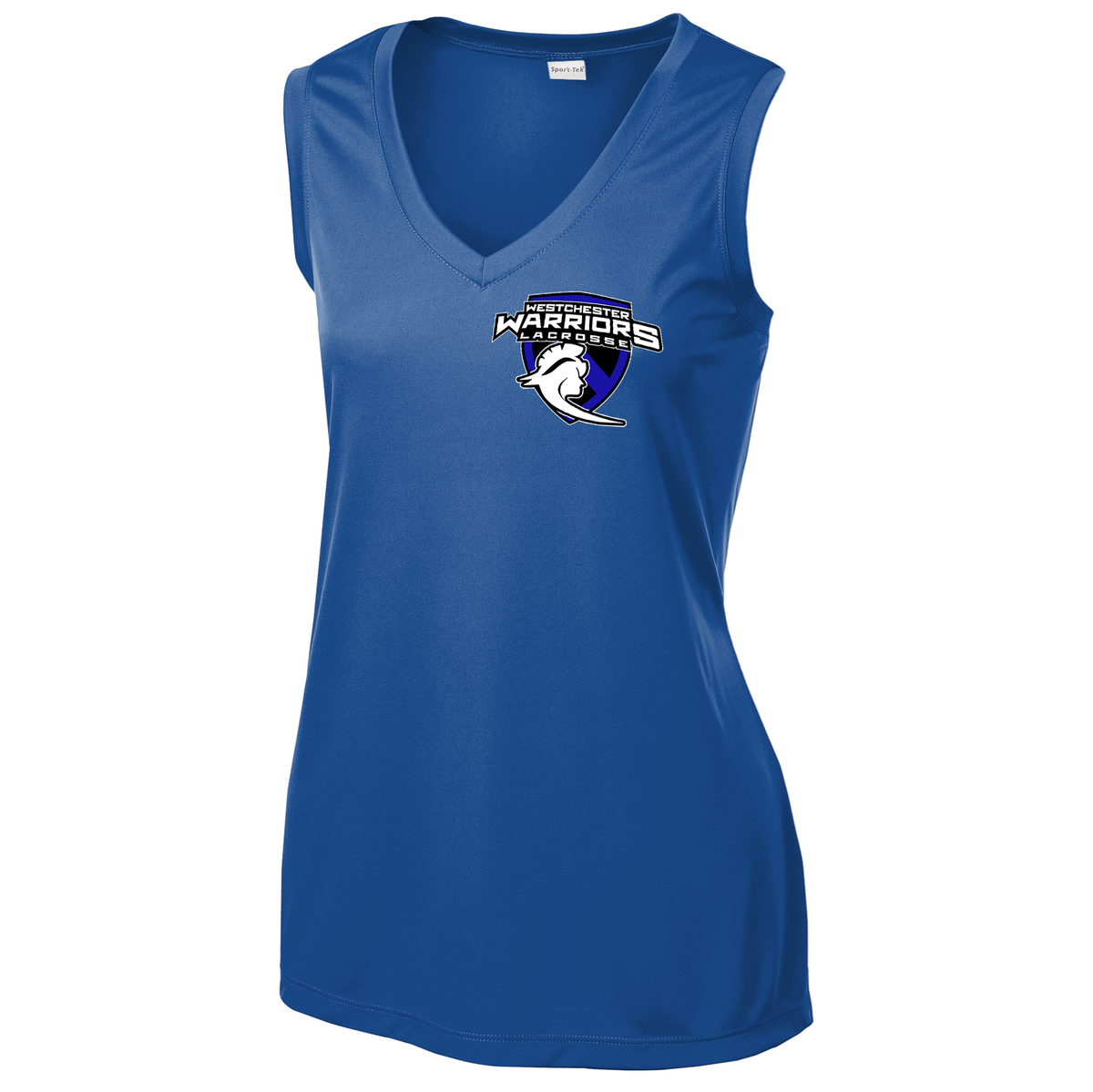 Westchester Warriors Girls Lacrosse Ladies Sleeveless V-Neck Tee