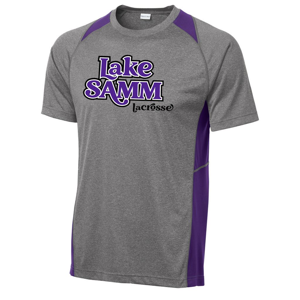 Lake Samm Lacrosse Heather Colorblock Tee