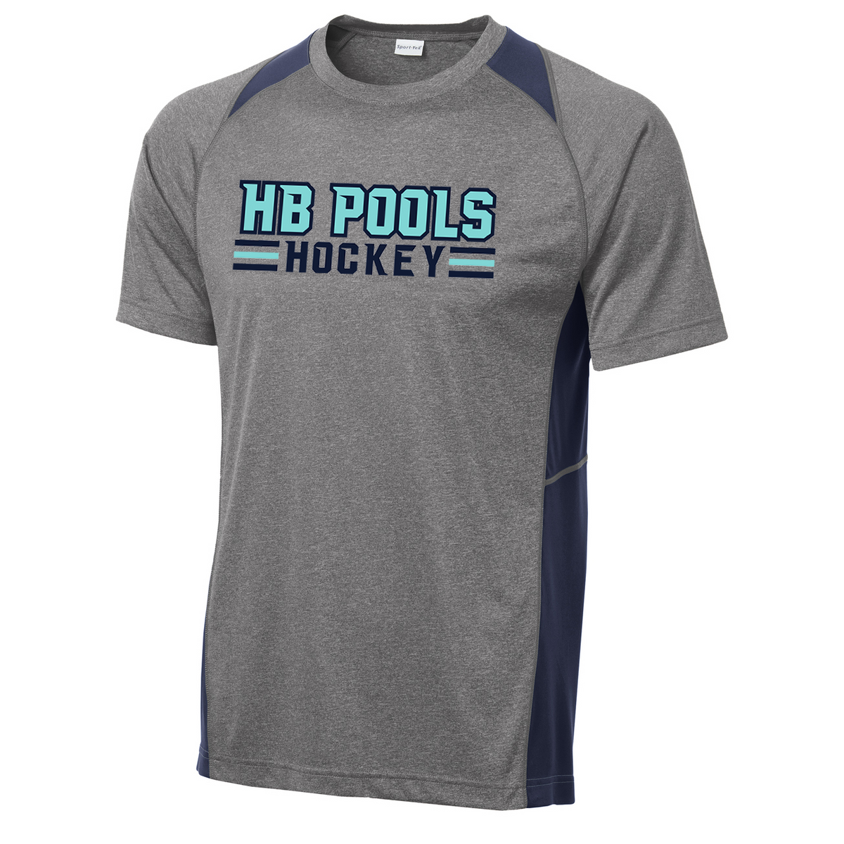 HB Pools Hockey Heather Colorblock Tee