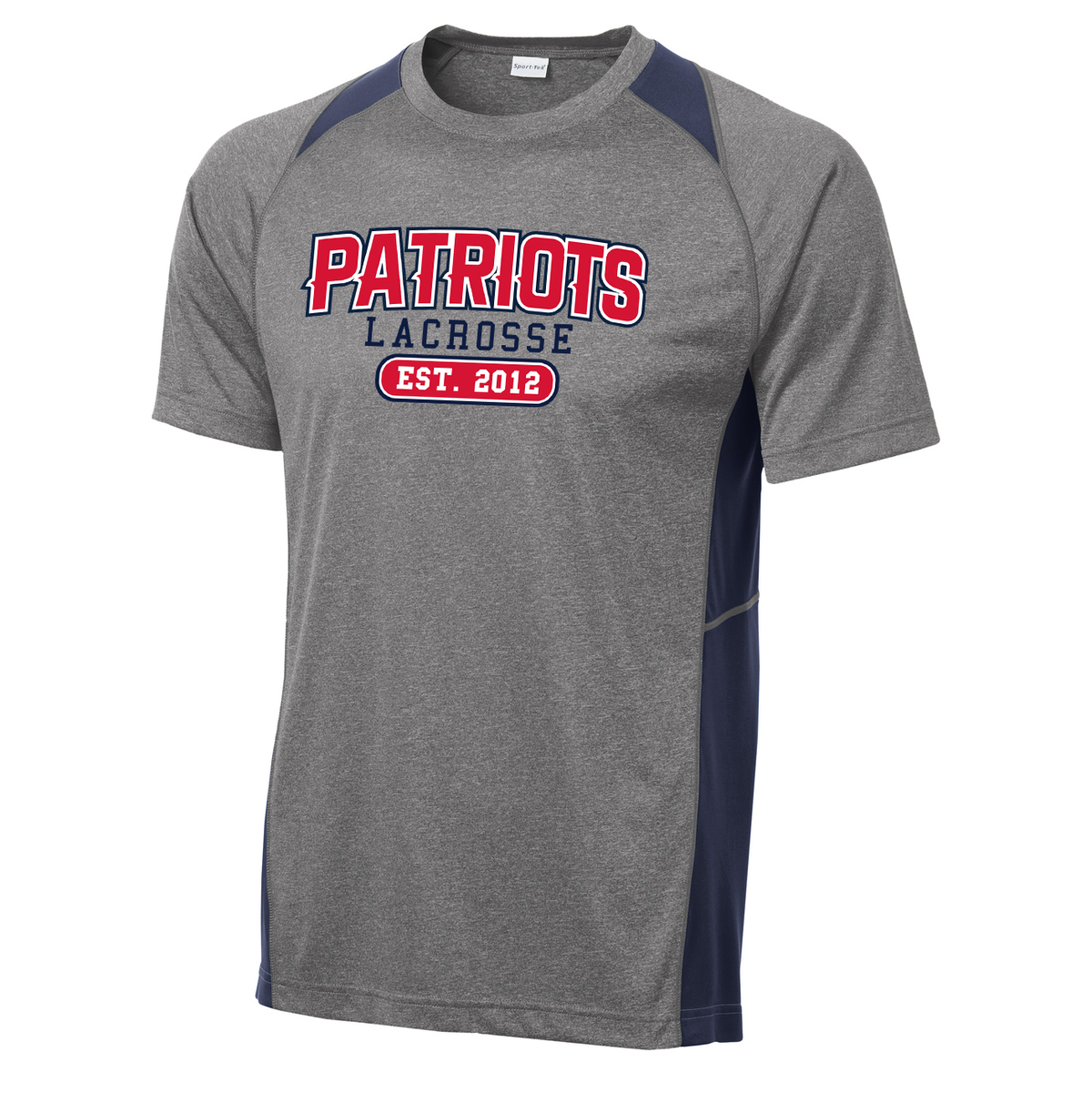 Augusta Patriots Lacrosse Heather Colorblock Tee