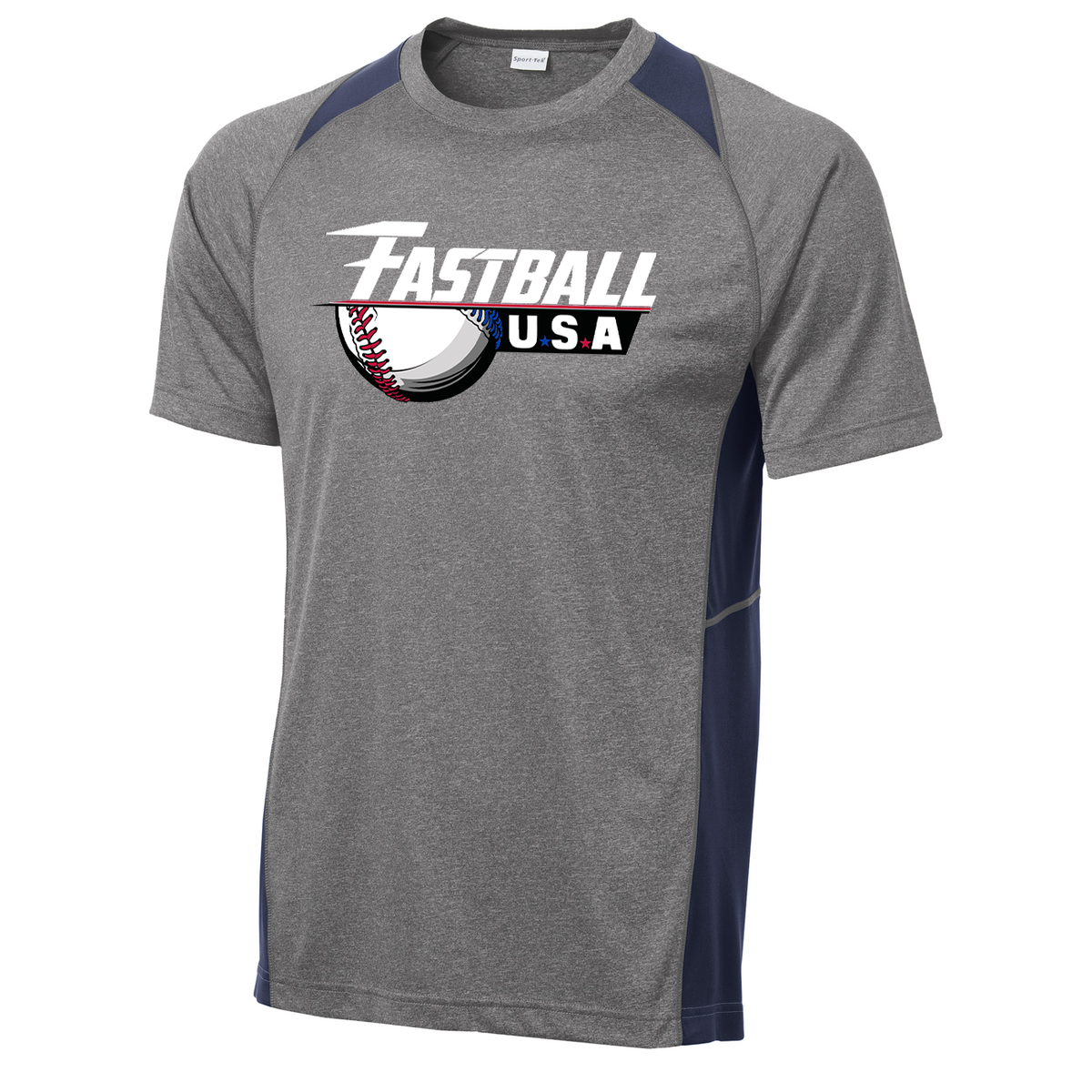 Fastball USA Academy Baseball Heather Colorblock Tee