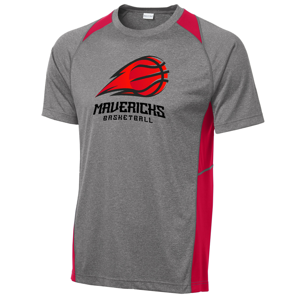 Mavericks Basketball Heather Colorblock Tee