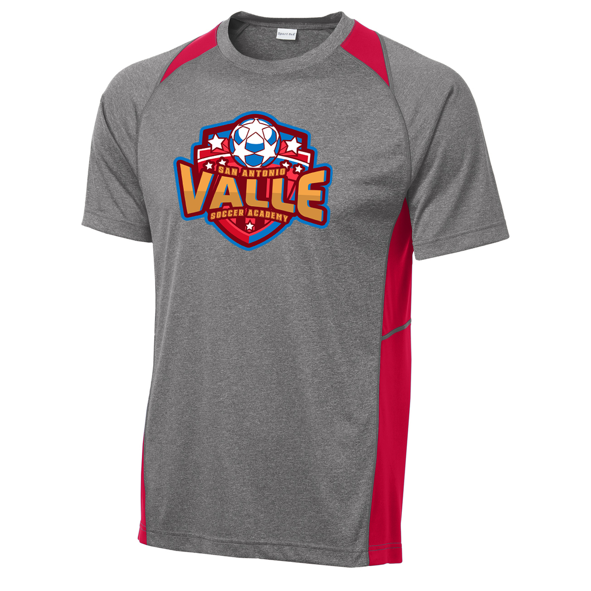 Valle Soccer Academy Heather Colorblock Tee