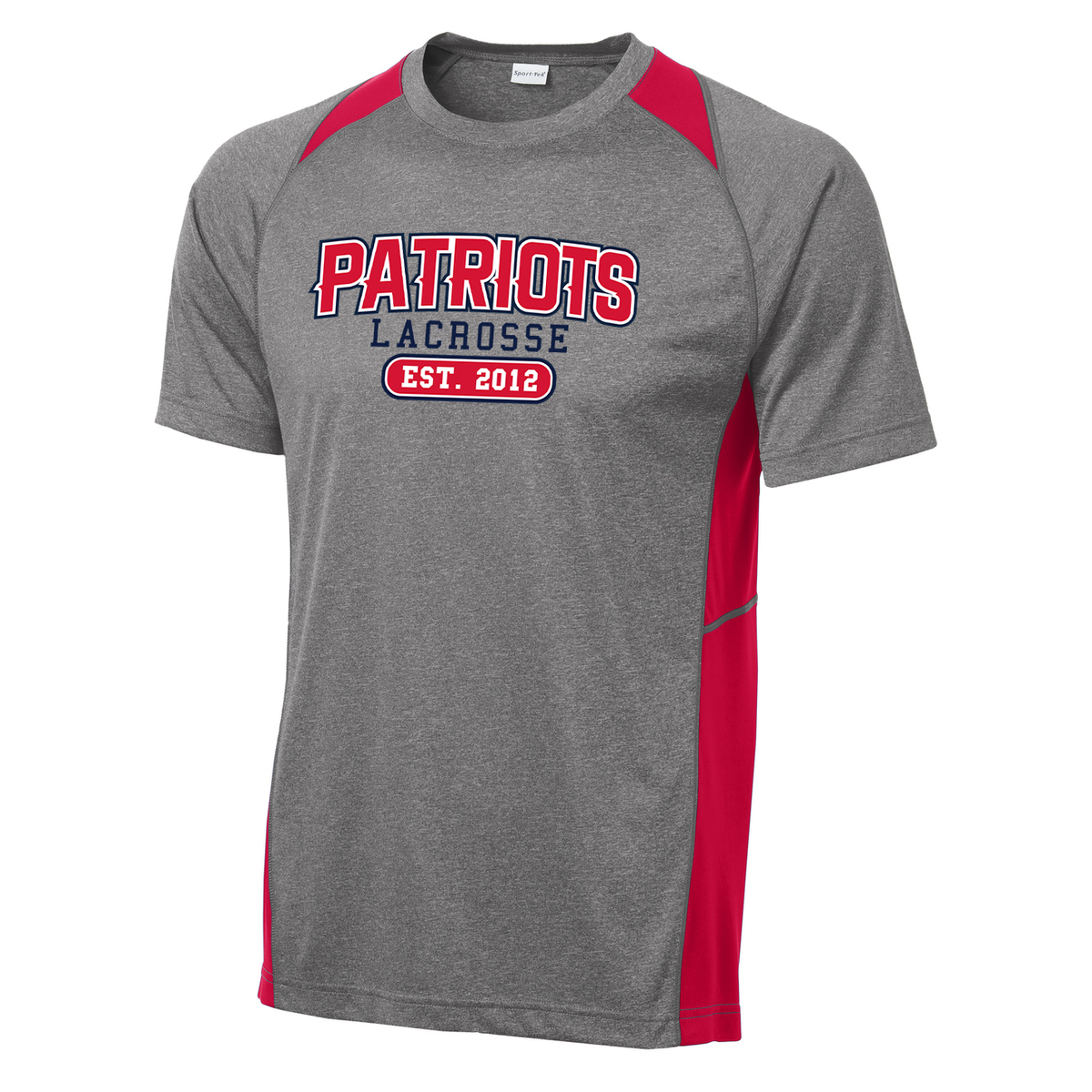 Augusta Patriots Lacrosse Heather Colorblock Tee