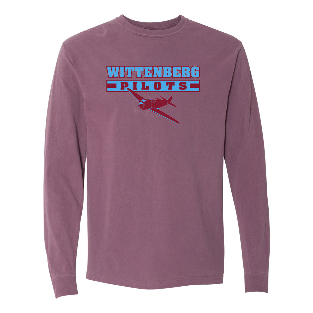 Wittenberg Pilots Baseball Garment Dyed Long Sleeve Tee